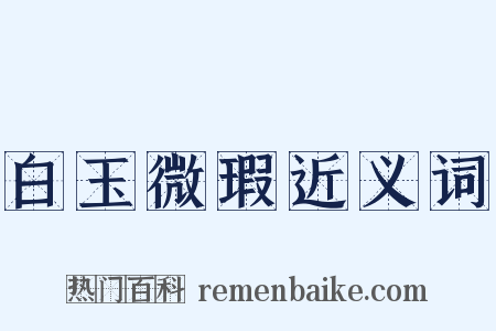白玉微瑕近义词是什么意思的图片
